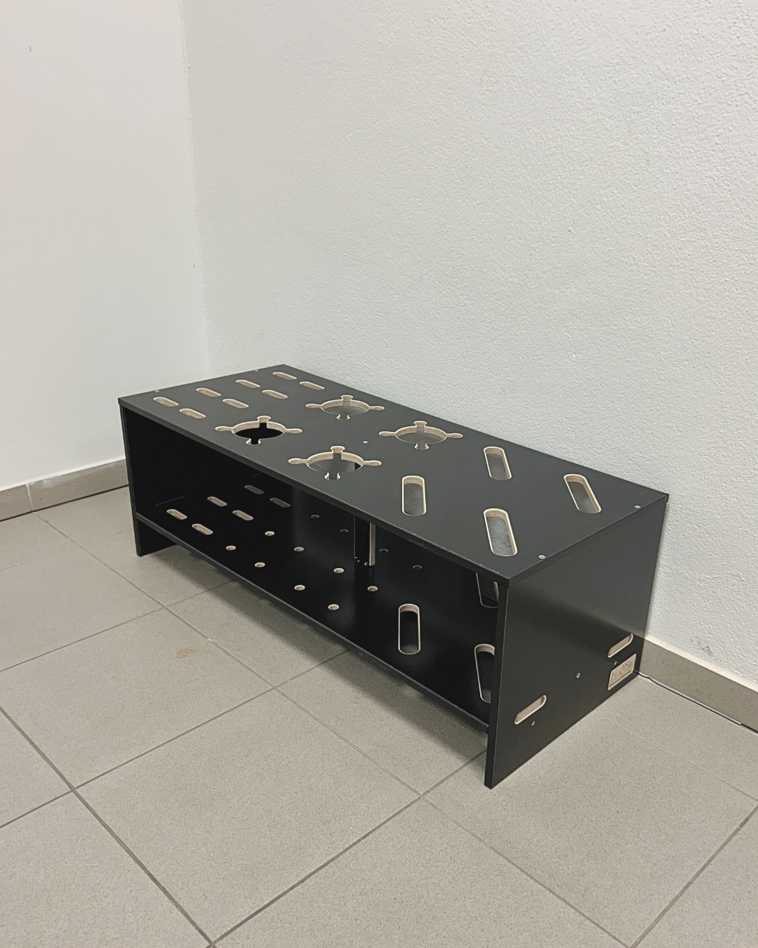 Porte-skis, ski de fond et bâton combiné en bois