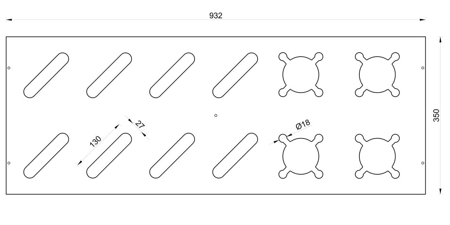 Porte-skis et bâton combiné en bois - Naturel