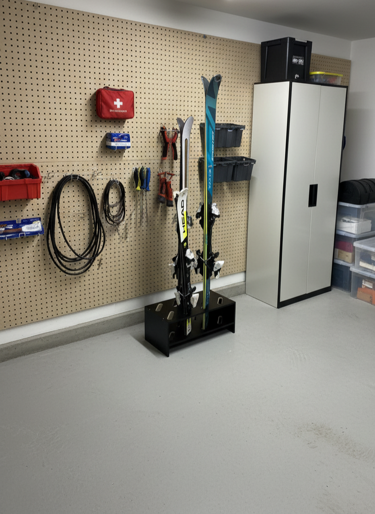 Porte-skis en bois - 8 paires