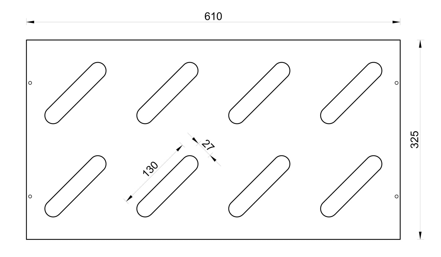 Porte-skis en bois - 8 paires - Naturel