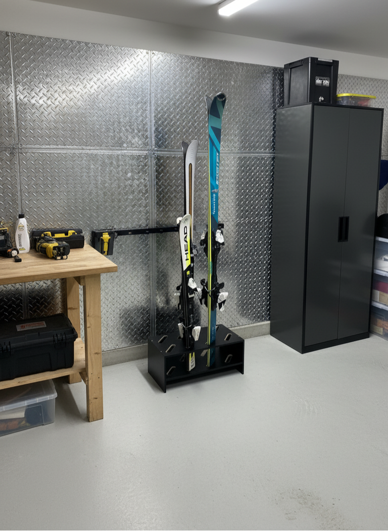 Porte-skis en bois - 8 paires