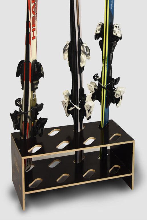 Porte-skis en bois - 8 paires